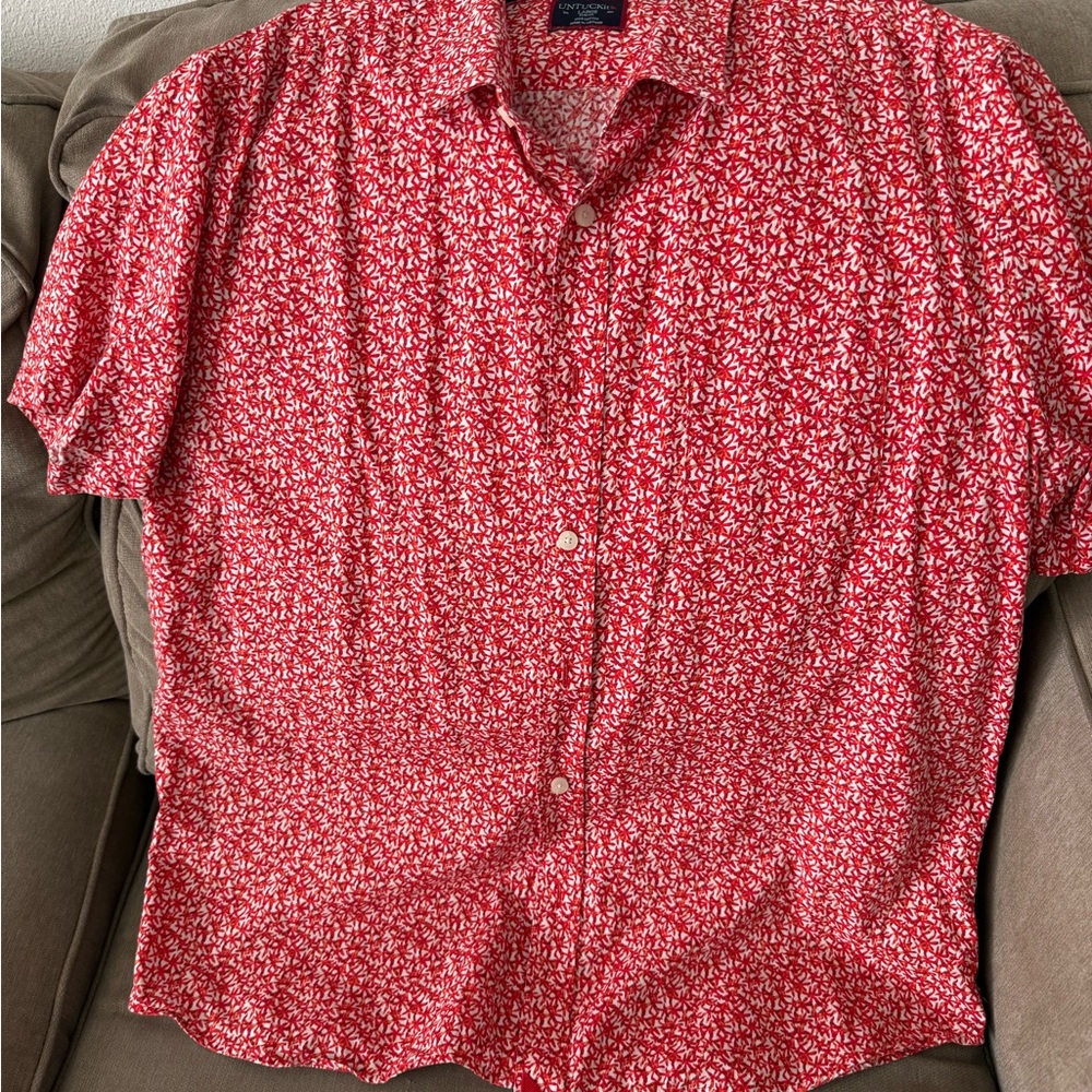 UNTUCKit Red Patterned Men's Shirt